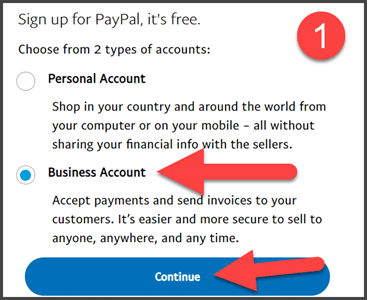 Business Account paypal